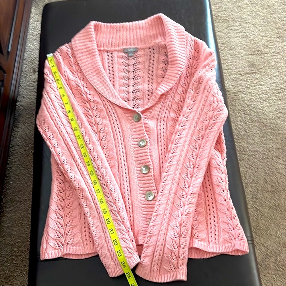 J Jill Sweater - button down with shawl neck